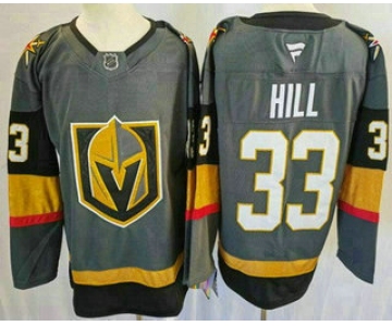 Men's Vegas Golden Knights #33 Adin Hill Gray Authentic Jersey