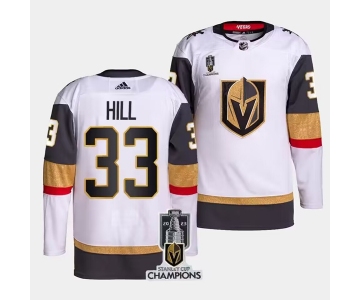 Men's Vegas Golden Knights #33 Adin Hill White 2023 Stanley Cup Champions Stitched Jersey