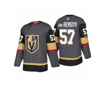 Men's Vegas Golden Knights #57 Trevor Van Riemsdyk Steel Grey 2017-2018 Season Jersey