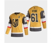 Men's Vegas Golden Knights #61 Mark Stone 2020-21 Authentic Player Alternate Stitched Hockey Jersey Gold