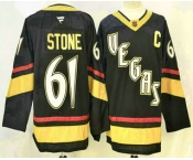 Men's Vegas Golden Knights #61 Mark Stone Black Reverse Retro Authentic Jersey