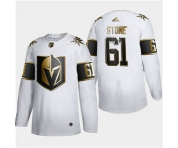 Men's Vegas Golden Knights #61 Mark Stone White Golden Edition Limited Stitched Hockey Jersey