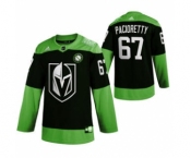 Men's Vegas Golden Knights #67 Max Pacioretty Green Hockey Fight nCoV Limited Hockey Jersey