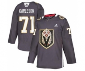 Men's Vegas Golden Knights #71 William Karlsson Grey Latino Heritage Night Stitched Hockey Jersey