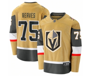 Men's Vegas Golden Knights #75 Ryan Reaves Fanatics Branded Gold 2020-21 Alternate Premier Breakaway Player Jersey