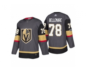 Men's Vegas Golden Knights #78 Pierre-Edouard Bellemare Steel Grey 2017-2018 Season Jersey