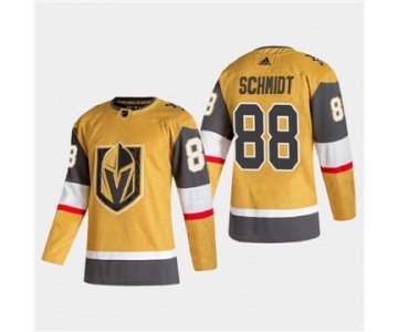 Men's Vegas Golden Knights #88 Nate Schmidt 2020-21 Authentic Player Alternate Stitched Hockey Jersey Gold