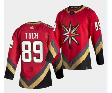 Men's Vegas Golden Knights #89 Alex Tuch Authentic Red Retro Hockey Jersey