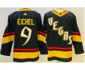 Men's Vegas Golden Knights #9 Jack Eichel Black 2022 Reverse Retro Authentic Jersey
