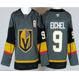 Men's Vegas Golden Knights #9 Jack Eichel Gray Authentic Jersey Men's Vegas Golden Knights #9 Jack Eichel Gray Authentic Jersey