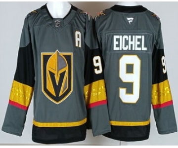 Men's Vegas Golden Knights #9 Jack Eichel Gray Authentic Jersey