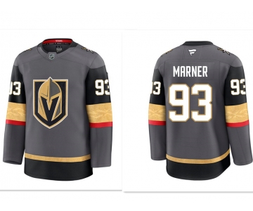 Men's Vegas Golden Knights #93 Mitchell Marner Gray 2024-25 Alternate Stitched Hockey Jersey