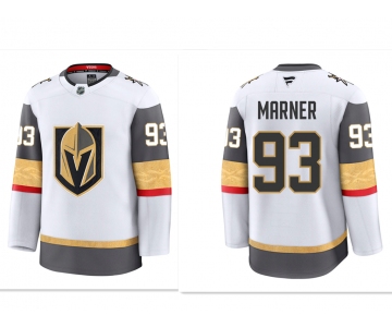 Men's Vegas Golden Knights #93 Mitchell Marner White 2024-25 Home Stitched Hockey Jersey