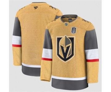 Men's Vegas Golden Knights Blank Gold 2026 Stanley Cup Final Patch Home Stitched Hockey Jersey