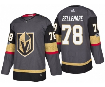 Vegas Golden Knights #78 Pierre-Edouard Bellemare Steel Grey 2017-2018 Season Stitched NHL Jersey
