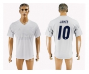 Real Madrid #10 James Marine Environmental Protection Home Soccer Club Jersey 1
