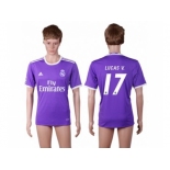 Real Madrid #17 Lucas V. Away Soccer Club Jersey4