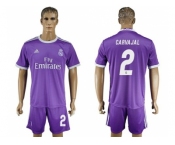 Real Madrid #2 Carvajal Away Soccer Club Jersey3