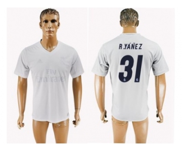 Real Madrid #31 R.Yanez Marine Environmental Protection Home Soccer Club Jersey 1