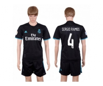 Real Madrid #4 Sergio Ramos Away Soccer Club Jersey