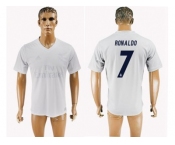 Real Madrid #7 Ronaldo Marine Environmental Protection Home Soccer Club Jersey 1
