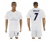 Real Madrid #7 Ronaldo Marine Environmental Protection Home Soccer Club Jersey