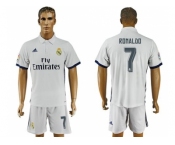 Real Madrid #7 Ronaldo White Home Soccer Club Jersey4