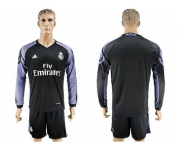 Real Madrid Blank Sec Away Long Sleeves Soccer Club Jersey 1