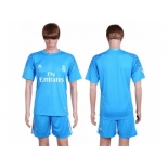 Real Madrid Blank Sky Blue Goalkeeper Soccer Club Jersey