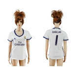 Women's Real Madrid #1 Casillas Home Soccer Club Jersey1
