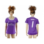 Women's Real Madrid #1 Navas Away Soccer Club Jersey1
