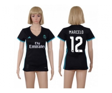 Women's Real Madrid #12 Marcelo Away Soccer Club Jersey