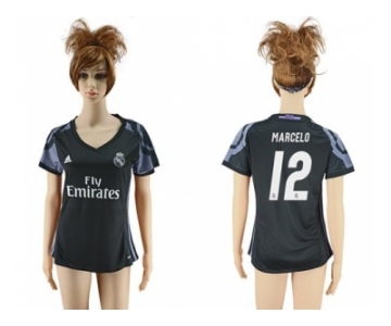 Women's Real Madrid #12 Marcelo Sec Away Soccer Club Jersey