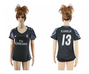 Women's Real Madrid #13 K.Casilla Sec Away Soccer Club Jersey