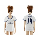 Women's Real Madrid #14 Casemiro Home Soccer Club Jersey3
