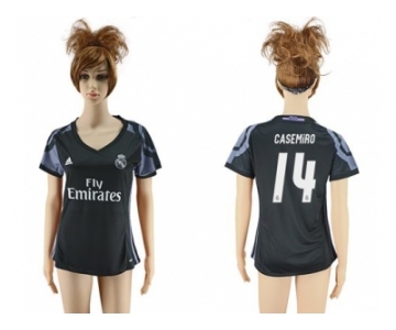 Women's Real Madrid #14 Casemiro Sec Away Soccer Club Jersey