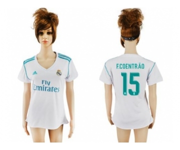 Women's Real Madrid #15 F.Coentrao Home Soccer Club Jersey