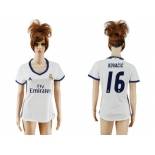 Women's Real Madrid #16 Kovacic Home Soccer Club Jersey3