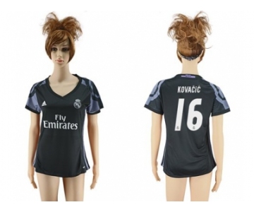 Women's Real Madrid #16 Kovacic Sec Away Soccer Club Jersey