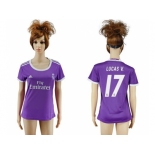 Women's Real Madrid #17 Lucas V. Away Soccer Club Jersey2