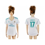 Women's Real Madrid #17 Lucas V. Home Soccer Club Jersey1