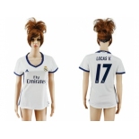 Women's Real Madrid #17 Lucas V. Home Soccer Club Jersey3