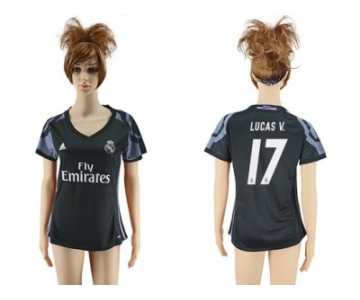 Women's Real Madrid #17 Lucas V. Sec Away Soccer Club Jersey