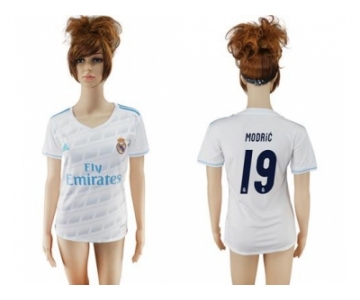 Women's Real Madrid #19 Modric Home Soccer Club Jersey2