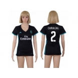 Women's Real Madrid #2 Carvajal Away Soccer Club Jersey