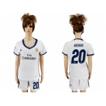 Women's Real Madrid #20 Asensio Home Soccer Club Jersey2