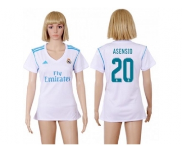 Women's Real Madrid #20 Asensio Home Soccer Club Jersey