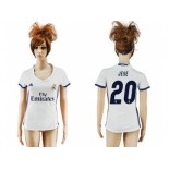 Women's Real Madrid #20 Jese Home Soccer Club Jersey 2