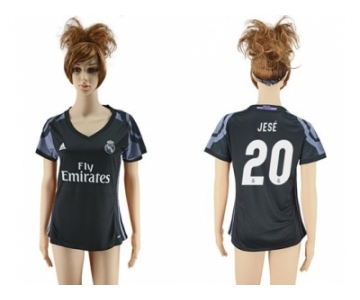 Women's Real Madrid #20 Jese Sec Away Soccer Club Jersey