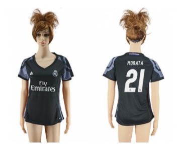 Women's Real Madrid #21 Morata Sec Away Soccer Club Jersey